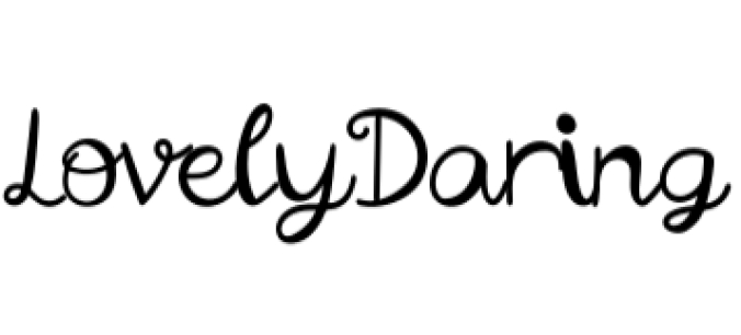 Lovely Daring Font Preview