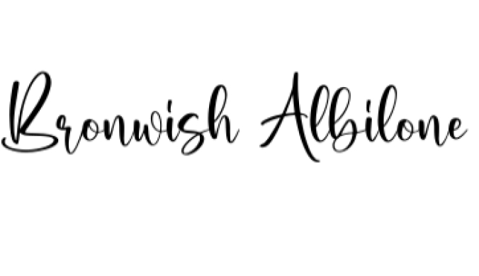 Bronwish Albilone Font Preview