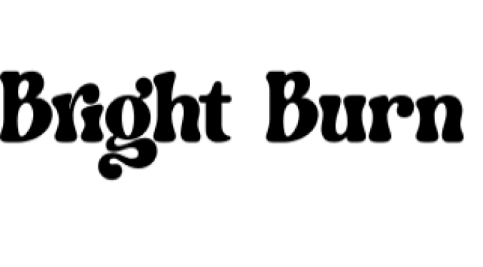 Bright Burn Font Preview