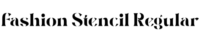 Fashion Stencil Font Preview