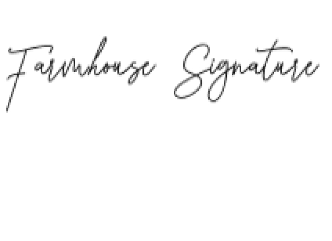 Farmhouse Signature Font Preview