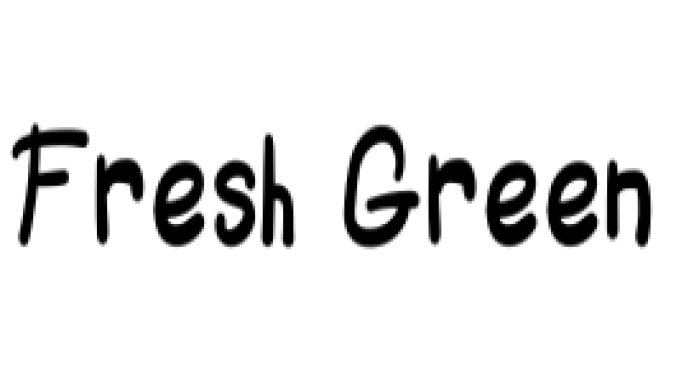 Fresh Green Font Preview