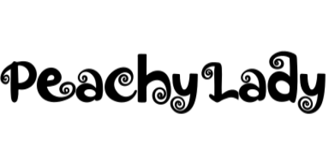 Peachy Lady Font Preview