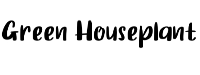 Green Houseplant Font Preview