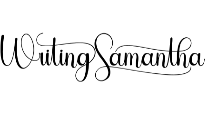 Writing Samantha Font Preview