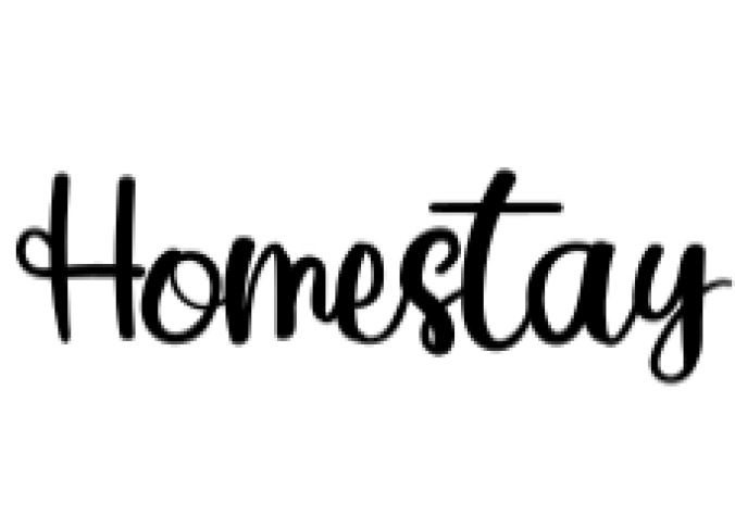 Homestay Font Preview