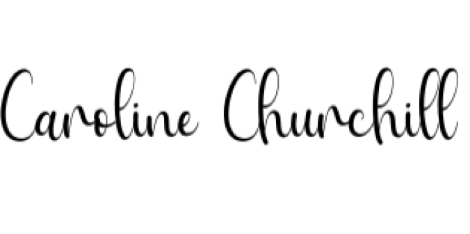 Caroline Churchill Font Preview