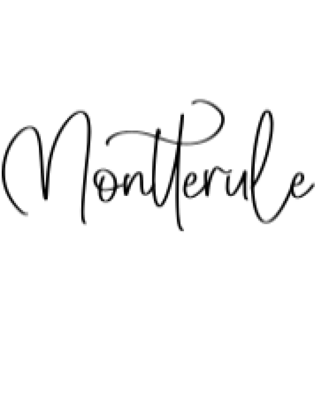 Montterule Font Preview