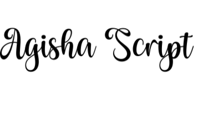 Agisha Font Preview
