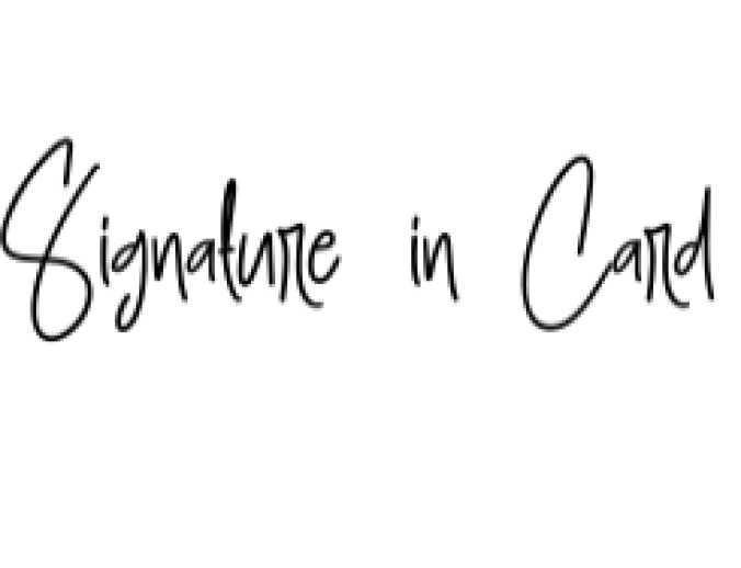 Signature in Card Font Preview