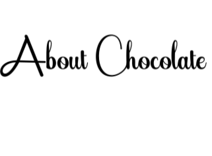 About Chocolate Font Preview