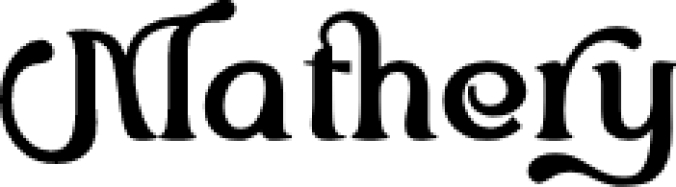 Mathery Font Preview
