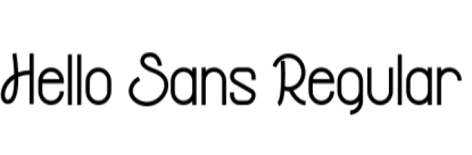 Hello Sans Font Preview