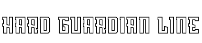 Hard Guardian Line Font Preview