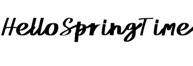 Hello Spring Time Font Preview
