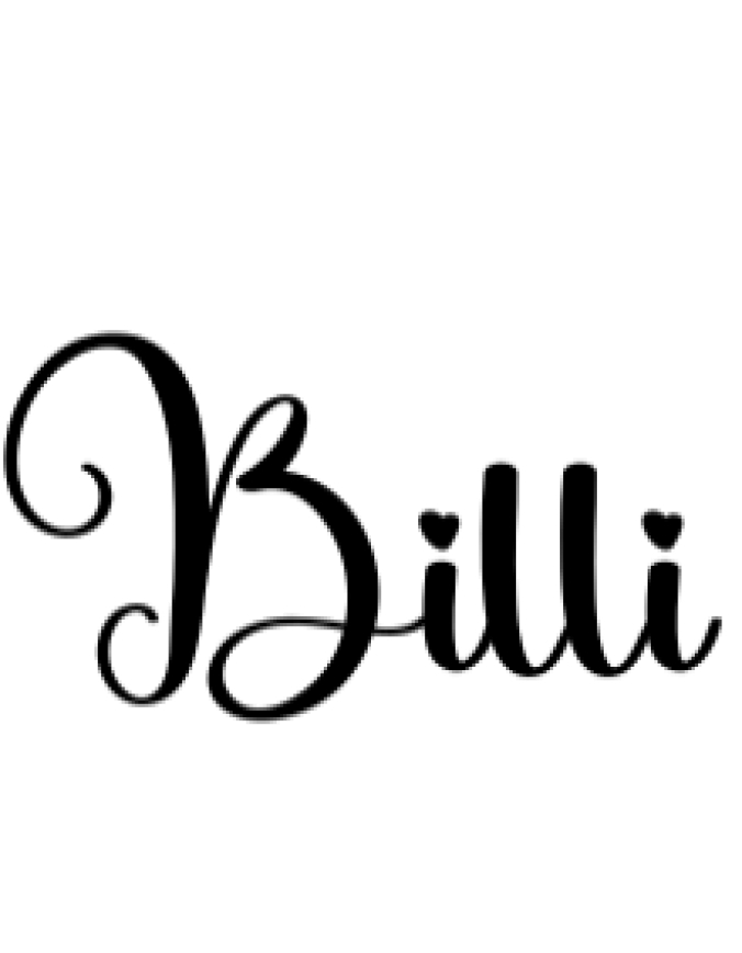 Billi Font Preview