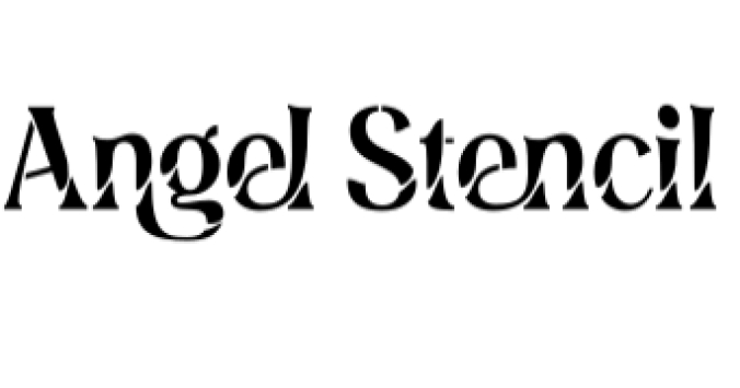 Angel Stencil Font Preview