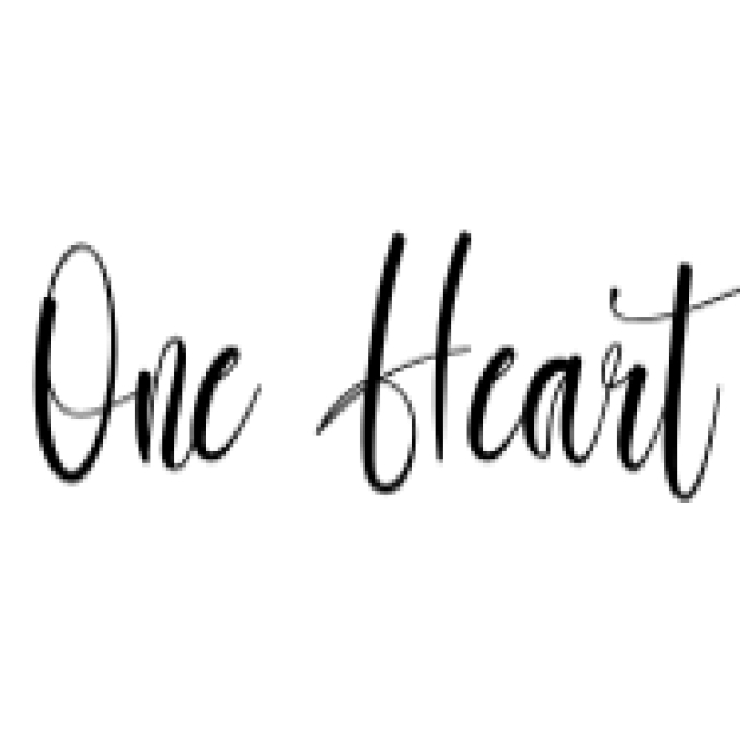 One Heart Font Preview