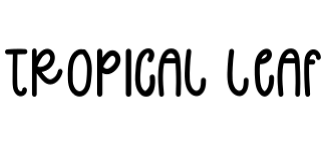 Tropical Leaf Font Preview