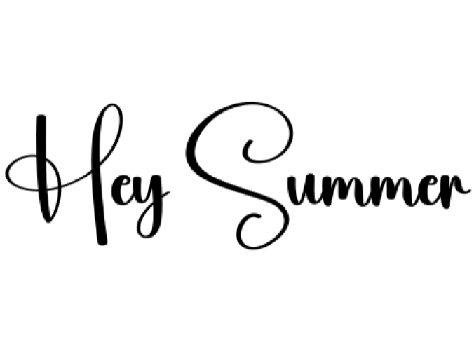 Hey Summer Font Preview