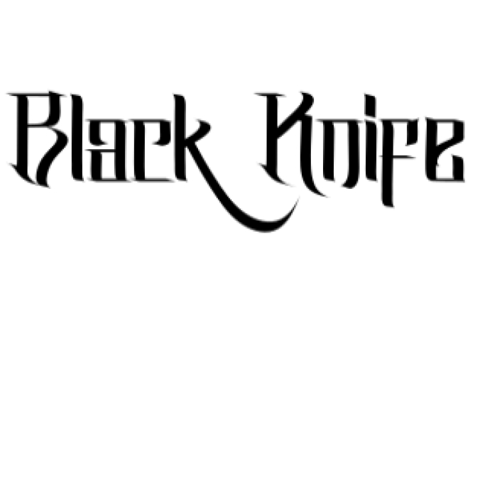 Black Knife Font Preview