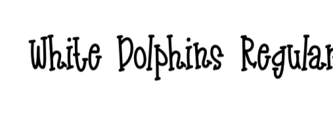 White Dolphins Font Preview