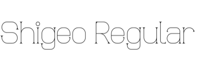 Shigeo Font Preview