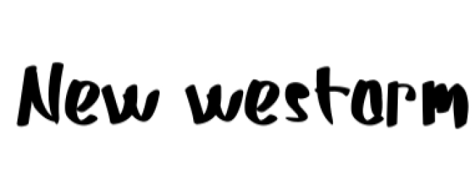 New Westorm Font Preview