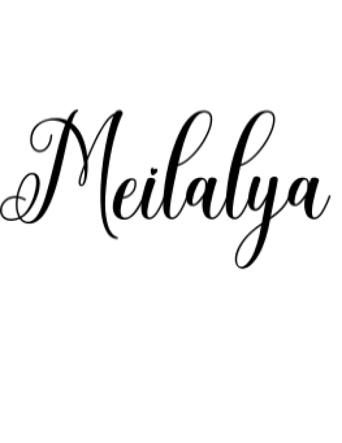 Meilalya Font Preview