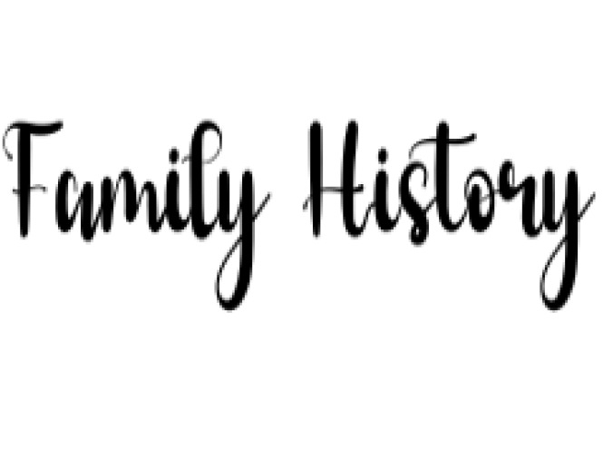 Family History Font Preview