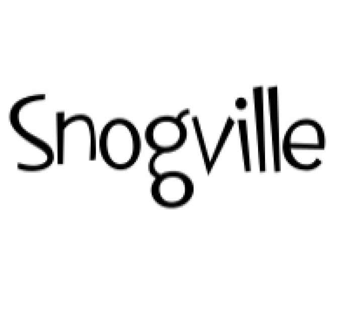 Snogville Font Preview