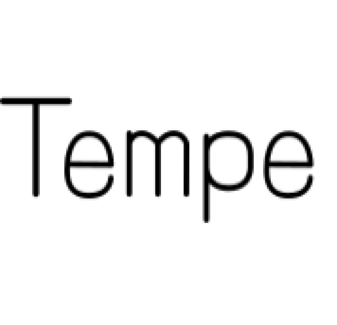 Tempe Font Preview