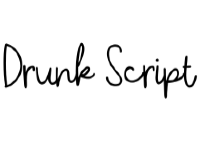 Drunk Script Font Preview