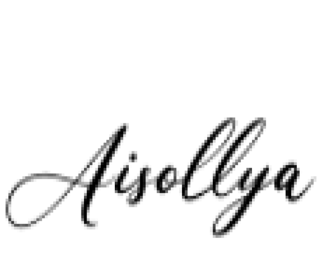 Aisollya Font Preview