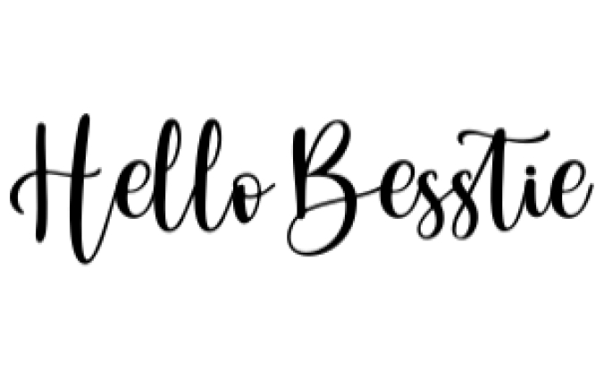 Hello Besstie Font Preview