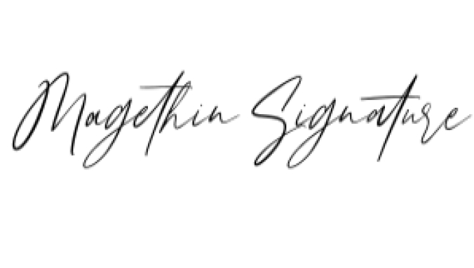 Magethin Signature Font Preview