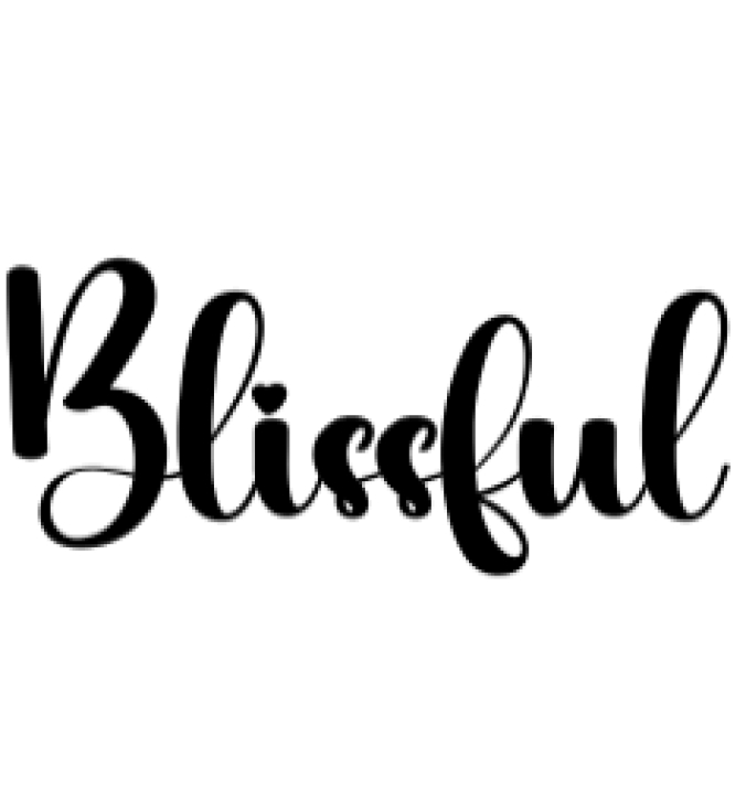 Blissful Font Preview