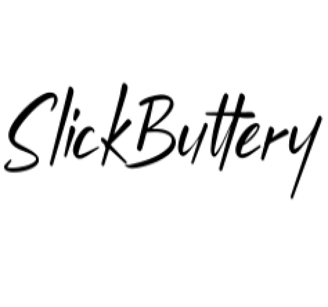 Slick Buttery Font Preview