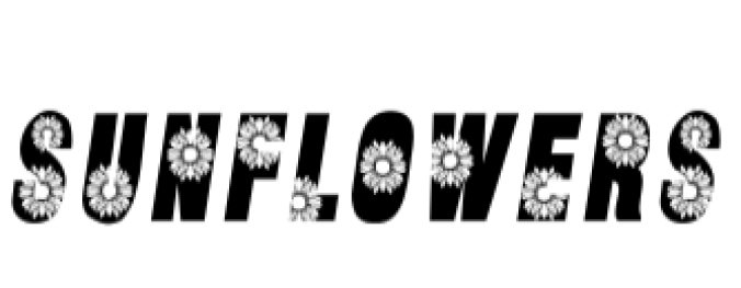 Sunflowers Font Preview