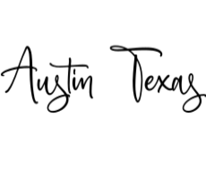 Austin Texas Font Preview