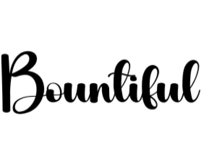 Bountiful Font Preview