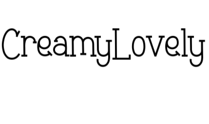 Creamy Lovely Font Preview