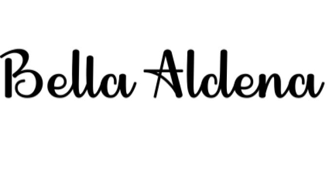 Bella Aldena Font Preview