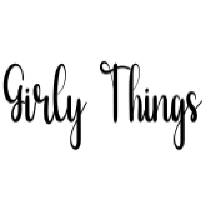 Girly Things Font Preview