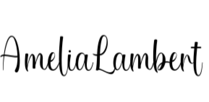 Amelia Lambert Font Preview