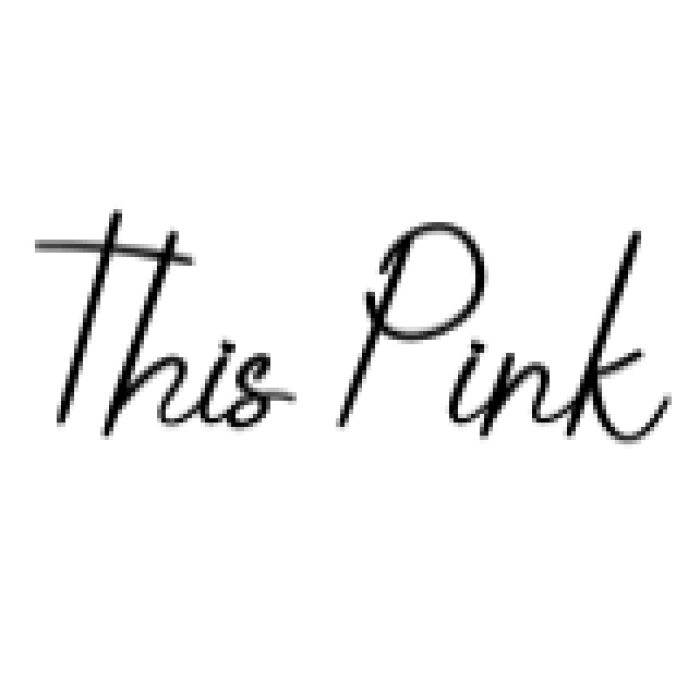 This Pink Font Preview