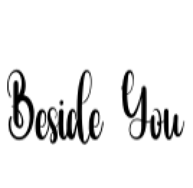 Beside You Font Preview