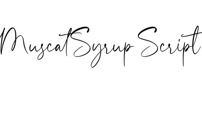 Muscat Syrup Font Preview