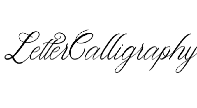 Letter Calligraphy Font Preview