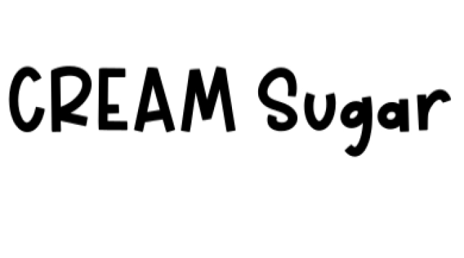 Cream Sugar Font Preview